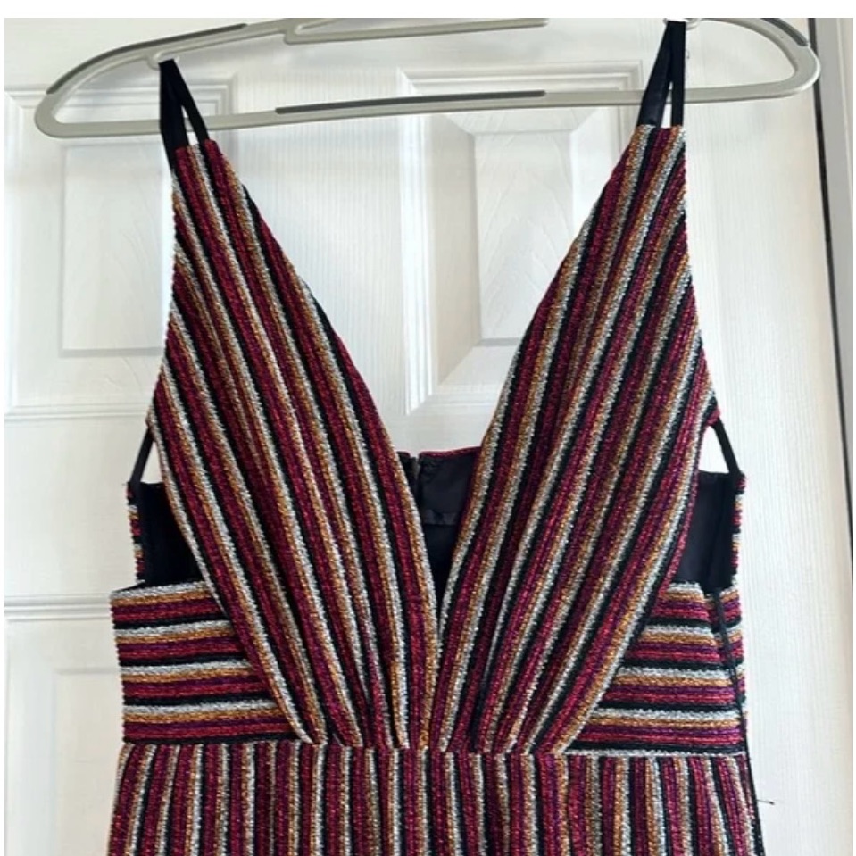Runway Striped Multicolor Sleeveless Dress